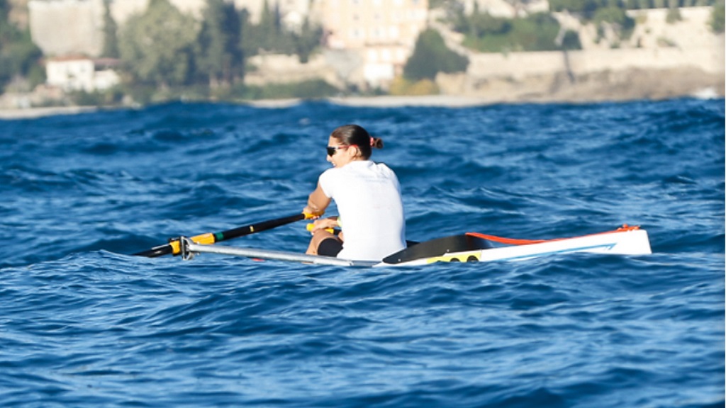 Dorothea Hory auf der Regatta in Monaco